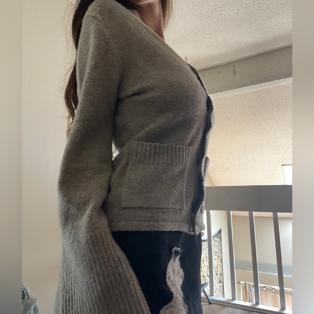 Soft Taupe Knit Button Cardigan